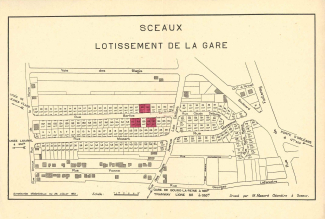 Plan du lotissement de la gare