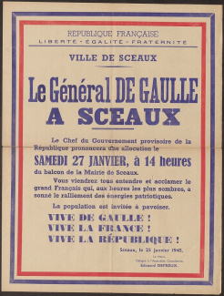 Visite du Général de Gaulle à Sceaux (27 janvier 1945)